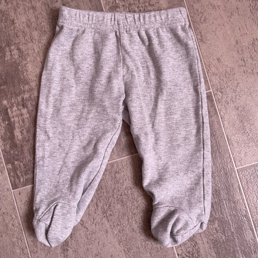 2/$10 Chick pea Light Gray Footed Baby Joggers